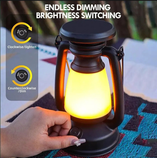 Solar Rechargeable Laltin with 12 hours battery Camping Light